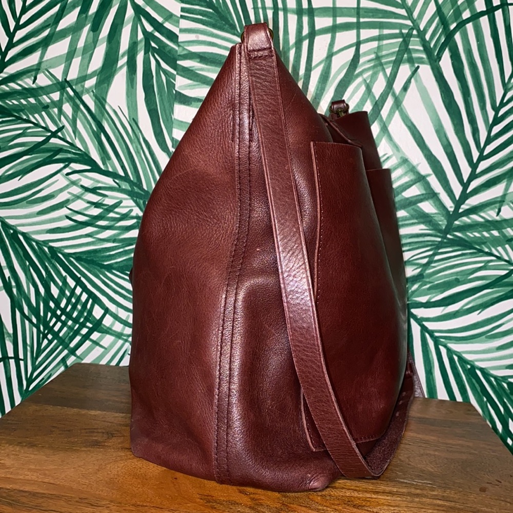 Madewell Transport Dark Brown Leather Tote Bag - Picture 5 of 13